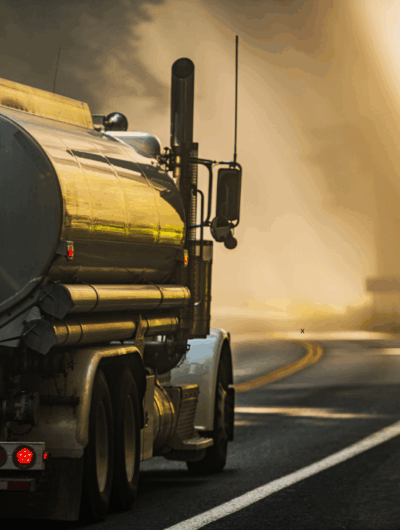 fuel truck on road